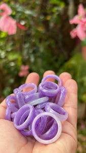 Lavender Jade Rings