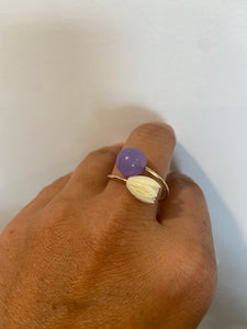 Lavender Jade Pikake Ring