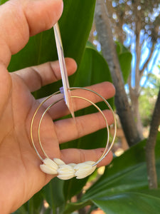 Pikake endless hoop earrings 40mm