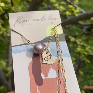 Ku’uipo Necklace with Pink Edison Pearl