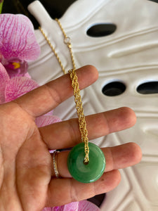 Green Jade Torus necklace
