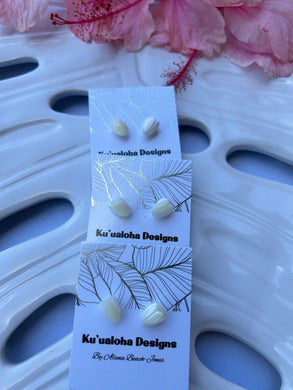 Mother of Pearl Pikake Stud Earrings