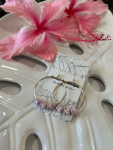 Load image into Gallery viewer, Crown Flower Hoop Earrings