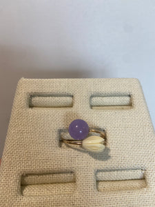 Lavender Jade Pikake Ring