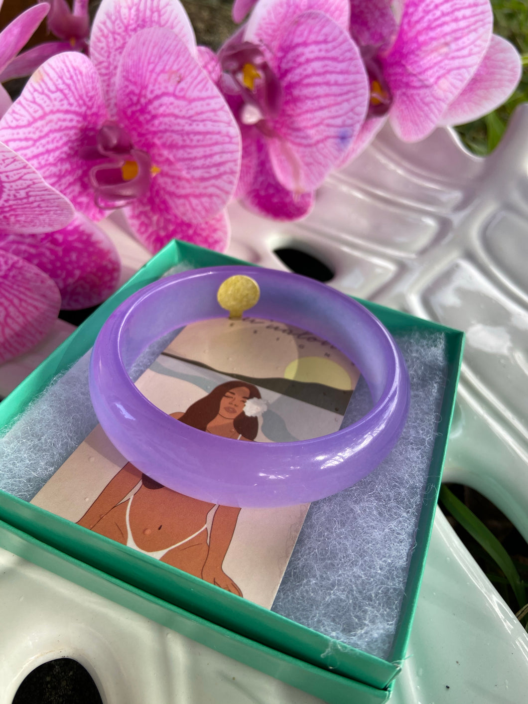 Lavender/Lilac Jade Bracelets 71/2