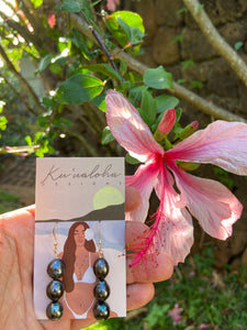 Tahitian pearl earrings