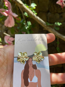 Hibiscus earrings