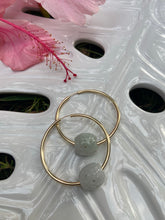 Load image into Gallery viewer, Carved Vintage Jade Hoop Earrings
