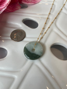 Jade Necklace (two tone)