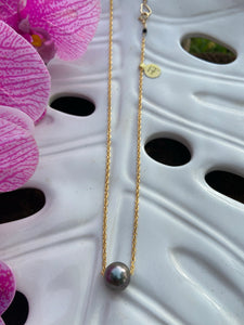 Tahitian pearl necklaces on double rope chain