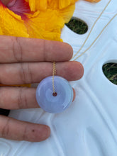 Load image into Gallery viewer, Lavender green Torus Jade Necklace