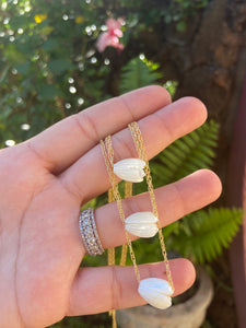 Mother of pearl floating Pikake necklace