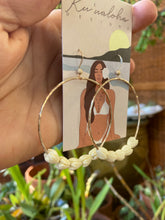 Load image into Gallery viewer, Large Pikake hoop earrings