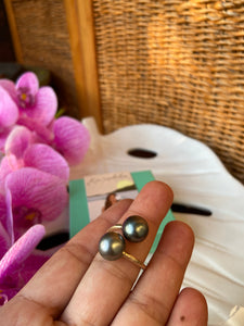 Tahitian pearl bypass ring