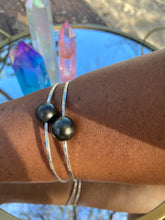 Load image into Gallery viewer, Tahitian Pearl Bangle Sterling Silver