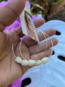 Pikake endless hoop earrings 40mm
