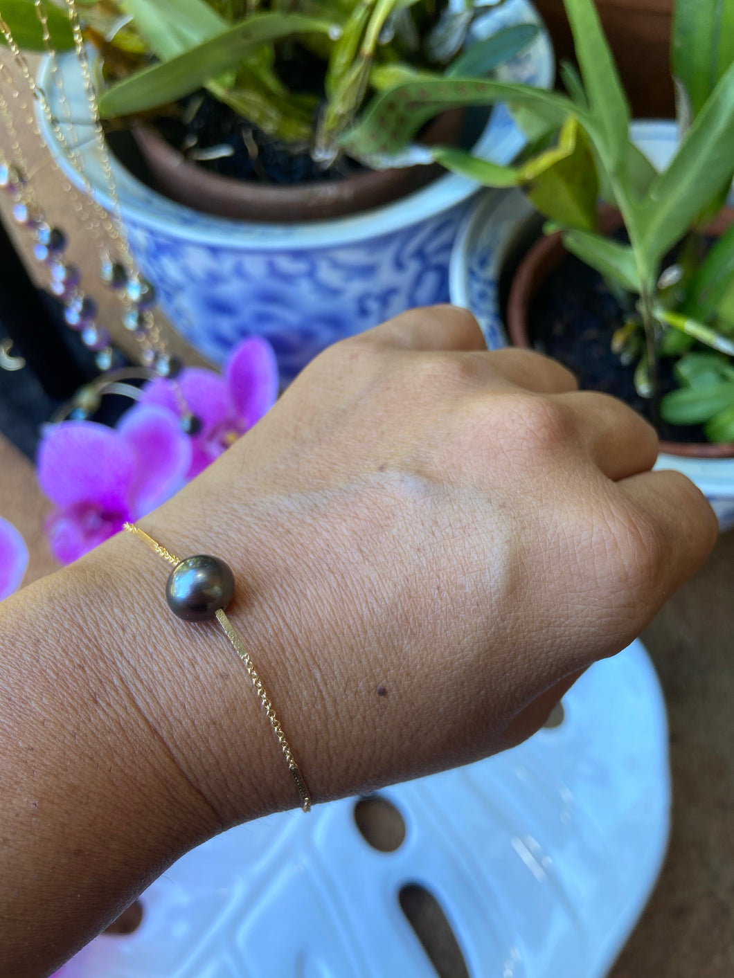 Tahitian pearl bracelet
